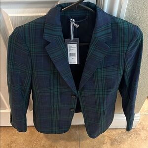 Boy’s Blue and Green Plaid Blazer